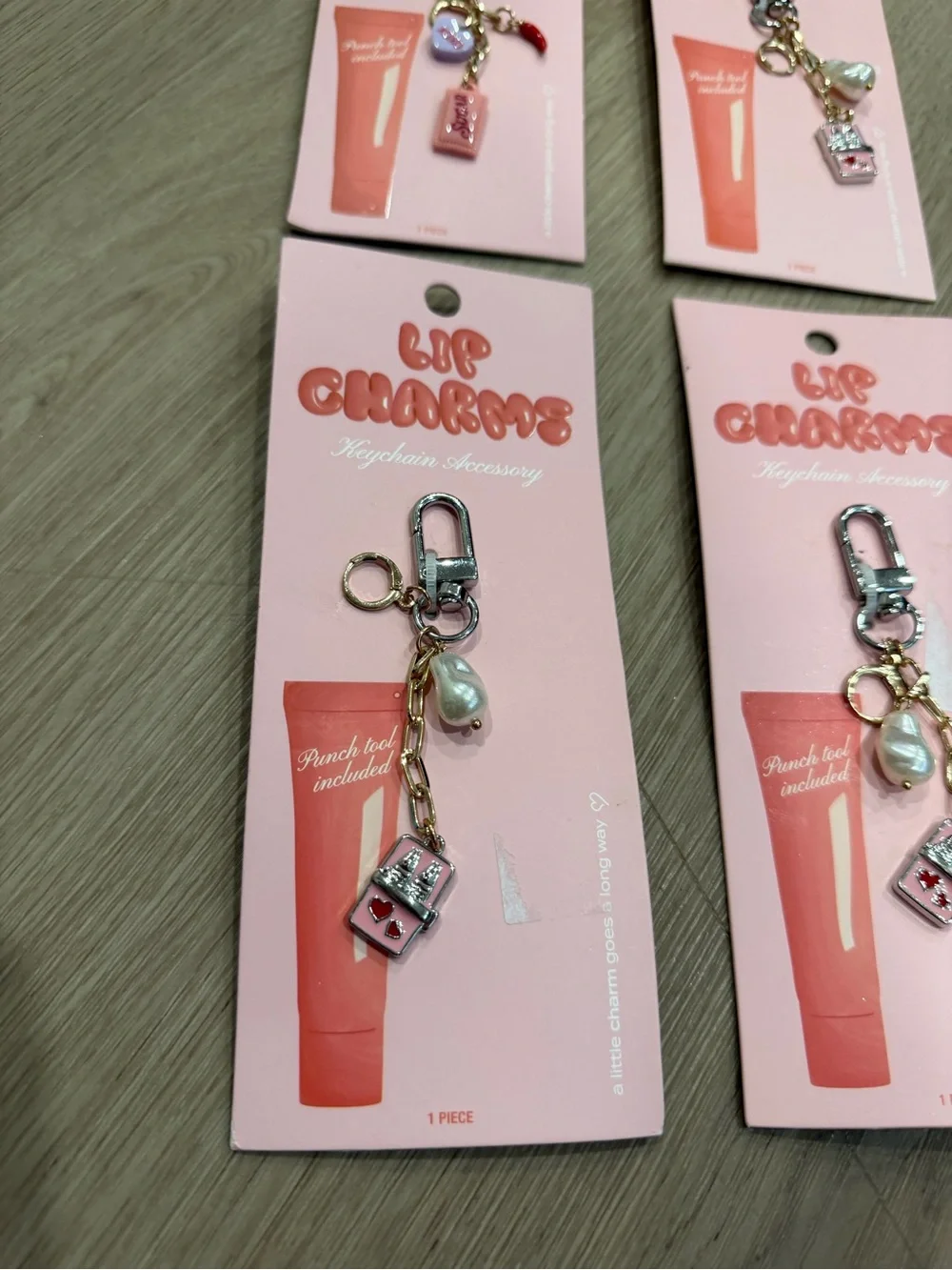 Studio Artifact Lip Charm Keychain Accessory - NWT 4pcs lot